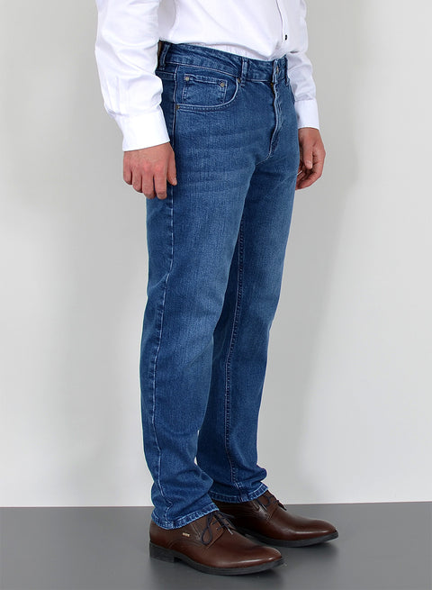 Herren Straight Fit Jeans Hose Regular